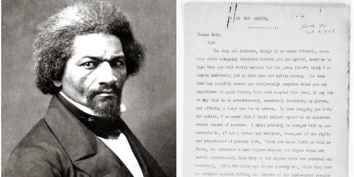 Carta de Frederick Douglass para seu antigo senhor Thomas Auld