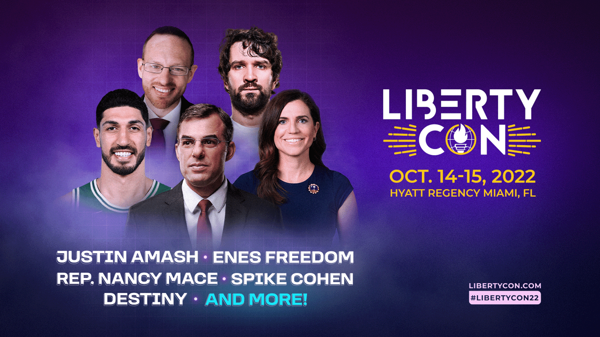We are pleased to announce the lineup for our flagship event, LibertyCon International 2022, on Oct. 14-15 at the Hyatt Regency in Miami, FL.
