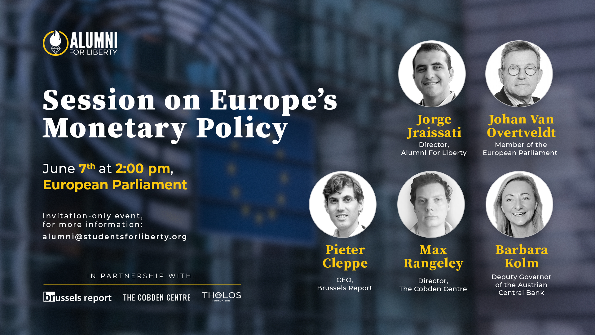 On June 7, a panel debate titled “The Great European Monetary Policy Debate — How to Protect the Purchasing Power of Money?” will be held at the European Parliament